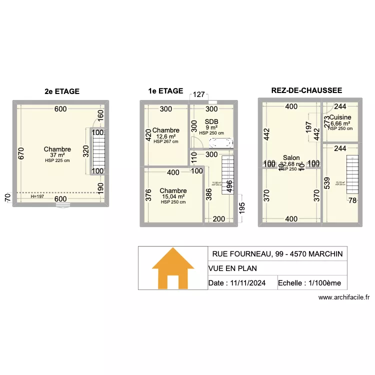 MARCHIN - VUE EN PLAN - V1.00. Plan de 