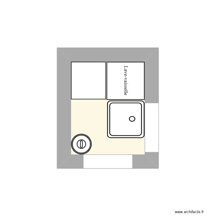 VICE VERSA PLONGE. Plan de 1 pièce et 2 m2