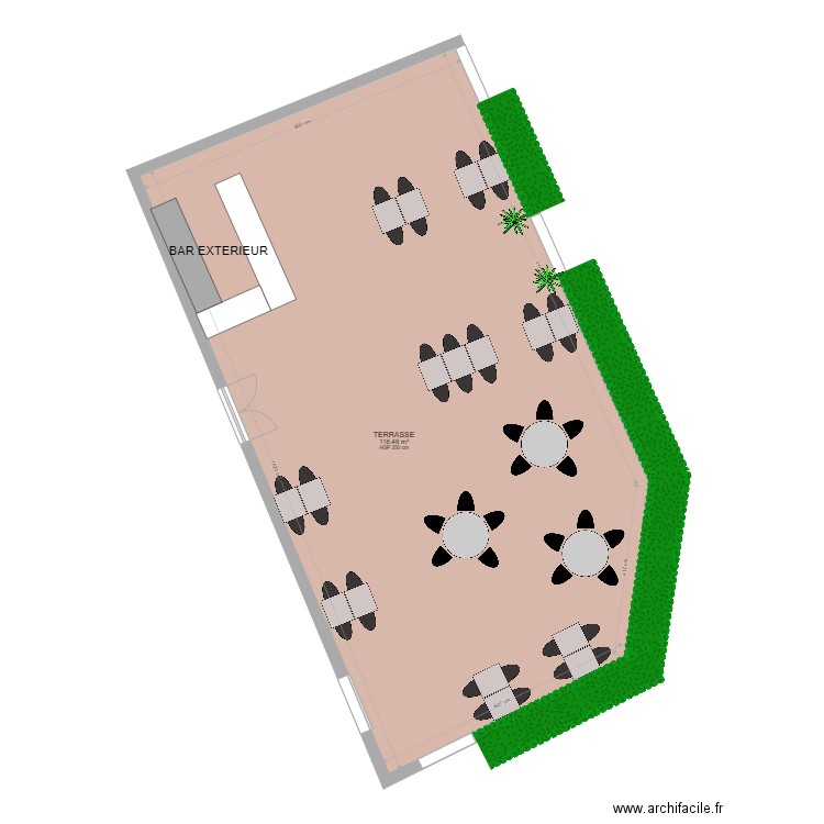 PLAN TERRASSE. Plan de 1 pièce et 118 m2