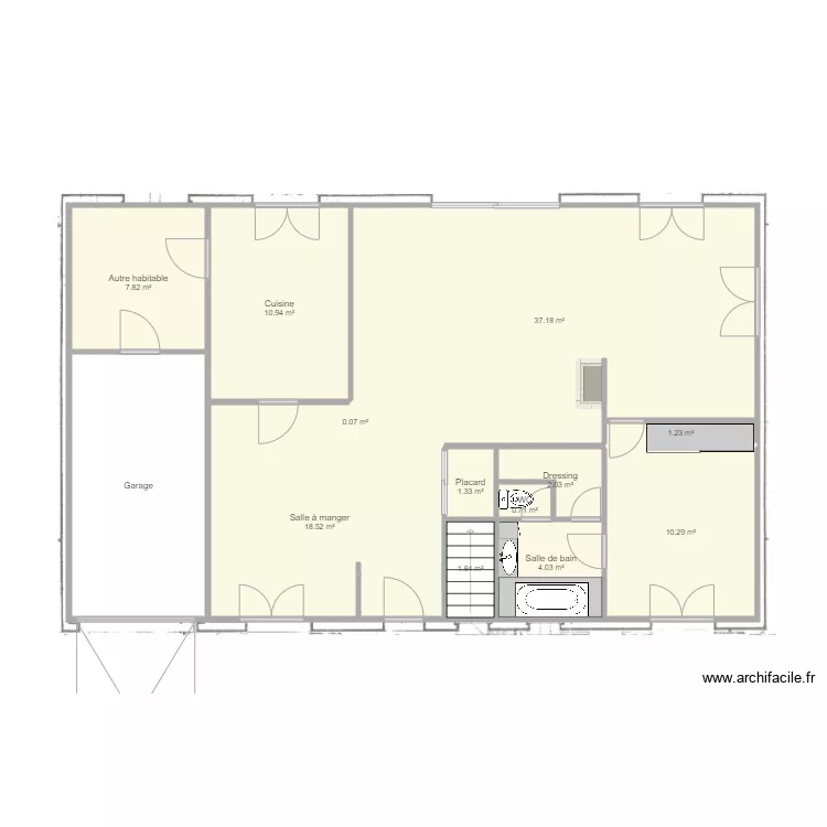 Plan RDC Grimpereau. Plan de 