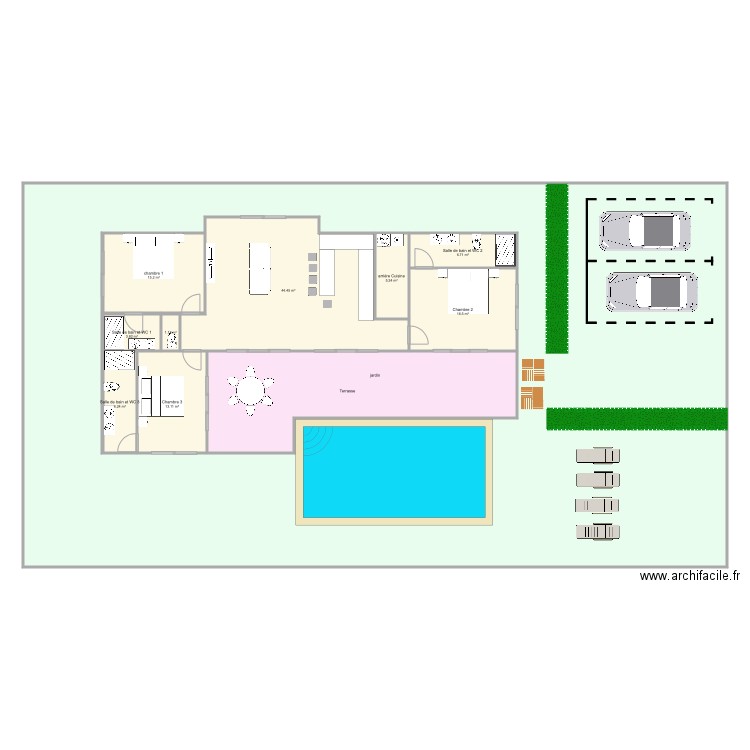 chong mon 1 modifier 140 150 m2 jardin parking . Plan de 0 pièce et 0 m2