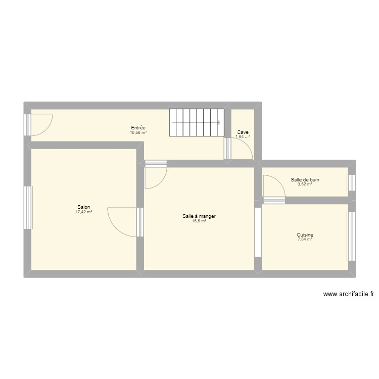 Maison Dudelange. Plan de 6 pièces et 56 m2