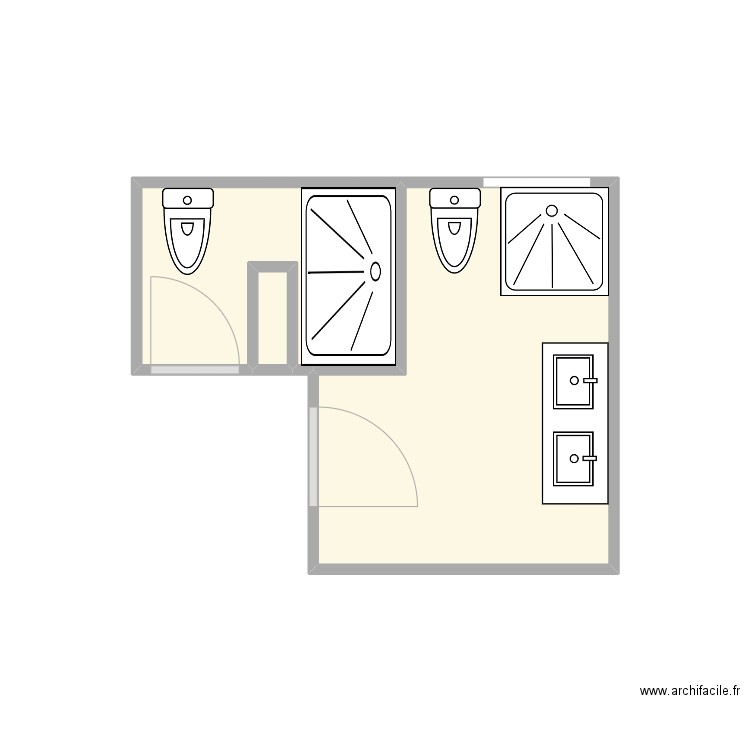 erika PROJET 1. Plan de 3 pièces et 7 m2