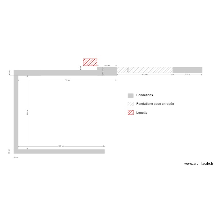 ParkingPortailFondationsCotations. Plan de 0 pièce et 0 m2