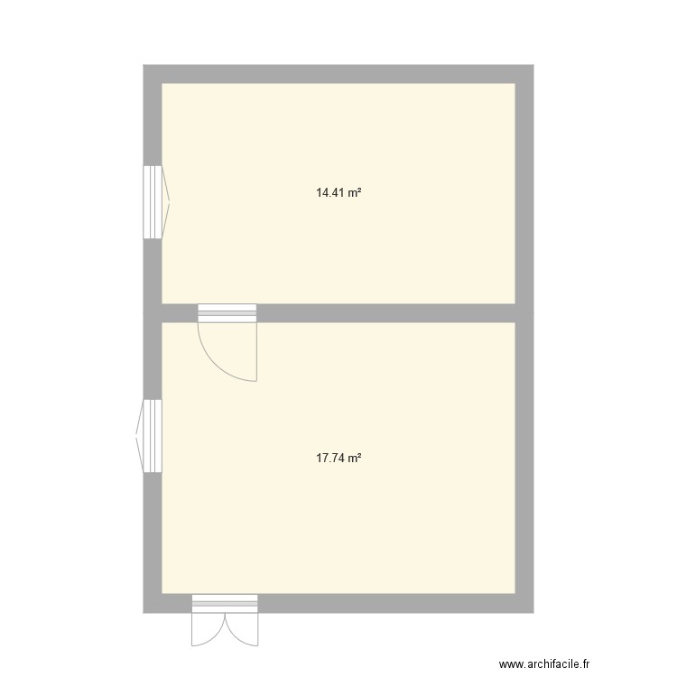 studio RDC Horloge vierge. Plan de 0 pièce et 0 m2