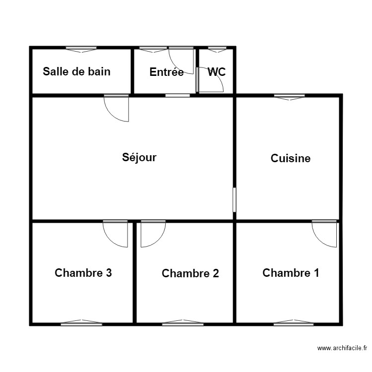 RDCD PLM. Plan de 0 pièce et 0 m2