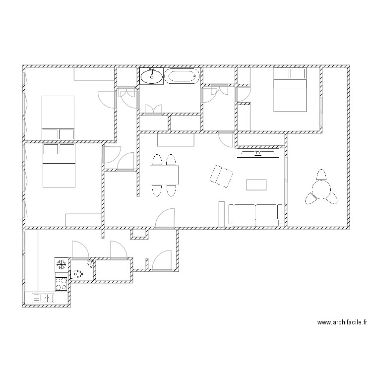 Plan imp cousine. Plan de 0 pièce et 0 m2