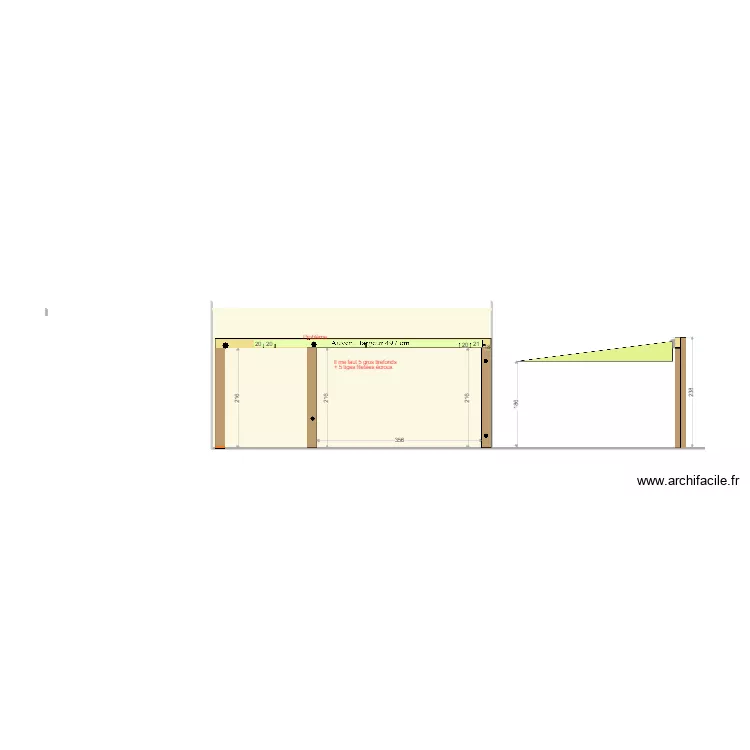 Arche Auvent 2. Plan de 