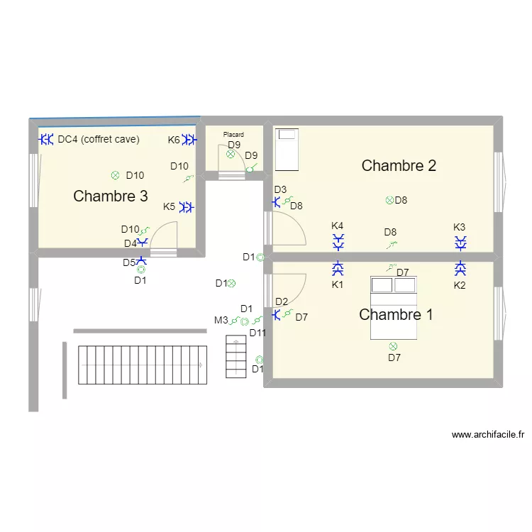Chambres. Plan de Chambres. Plan de