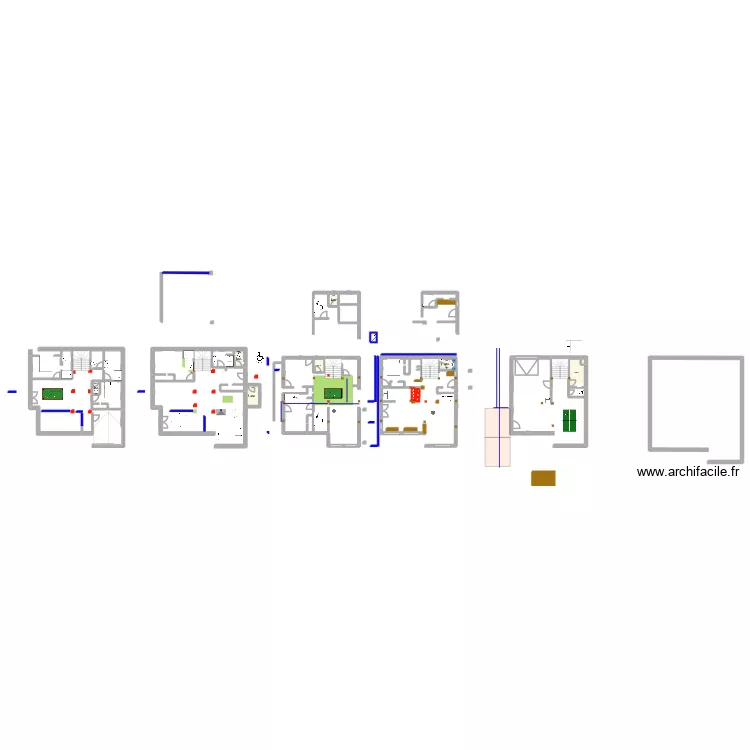 Petit chalet. Plan de 7  et 21 m²
