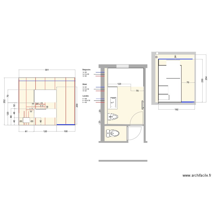 Salle de Bains Projet 10 05 21. Plan de 0 pièce et 0 m2