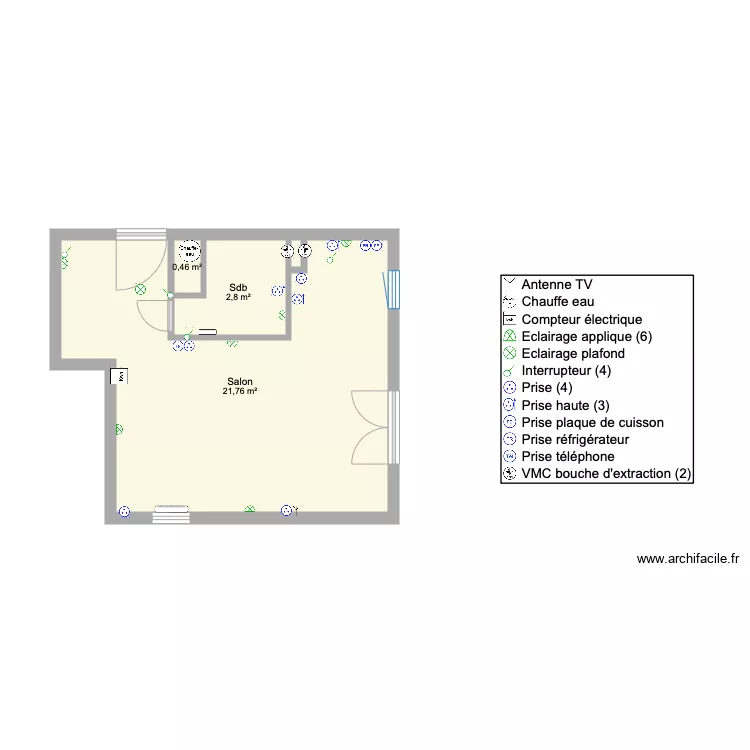 Appartement LA GIETTAZ Electrique. Plan de Appartement LA GIETTAZ Electrique. Plan de