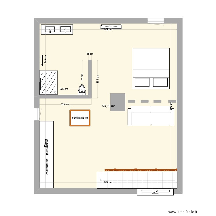 2eme etage. Plan de 0 pièce et 0 m2