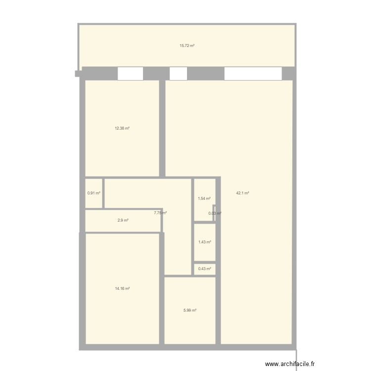 RDC Tourny. Plan de 0 pièce et 0 m2