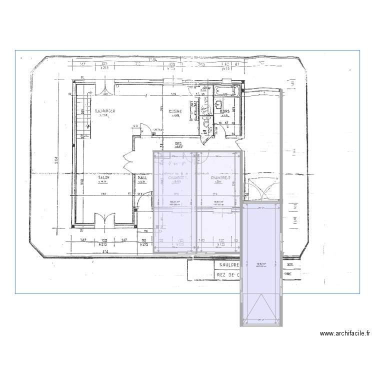 Extension Chambre Rdc. Plan de 0 pièce et 0 m2