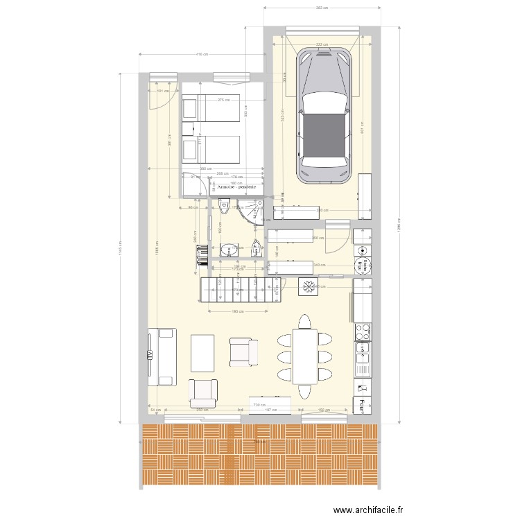 Réaménagement PLAN RDC Maison de Chartres N4. Plan de 0 pièce et 0 m2