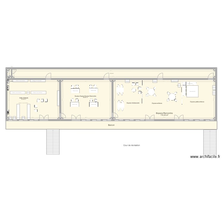 ESPACE RENCONTRE LLL - ECOLE ANATOLE FRANCE 2 FRONTIGNAN. Plan de 0 pièce et 0 m2