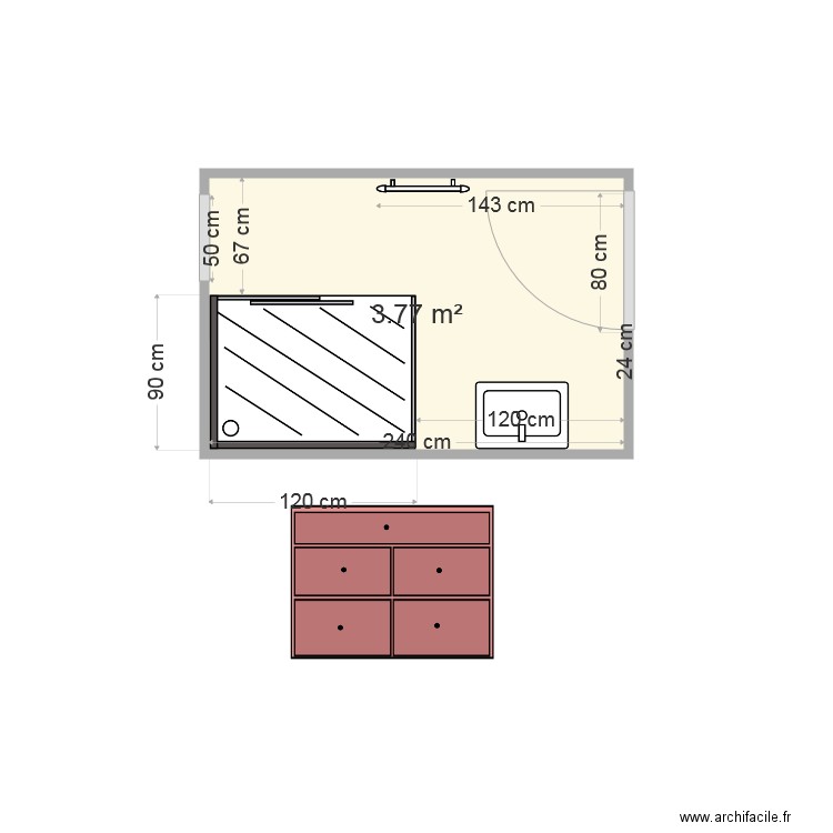 douche 7. Plan de 0 pièce et 0 m2