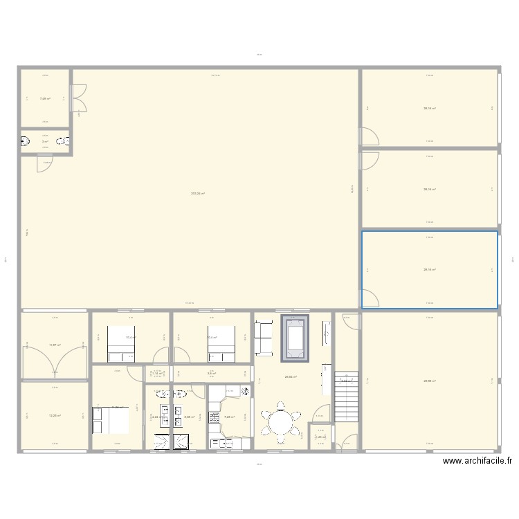 BASE DéFINITIVE. Plan de 20 pièces et 463 m2