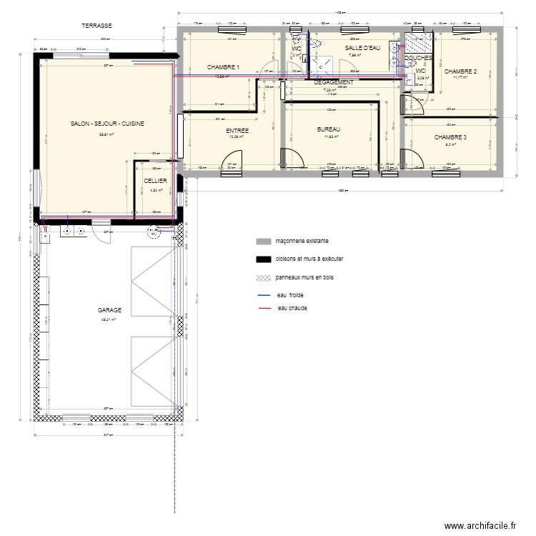  SANITAIRE. Plan de 0 pièce et 0 m2