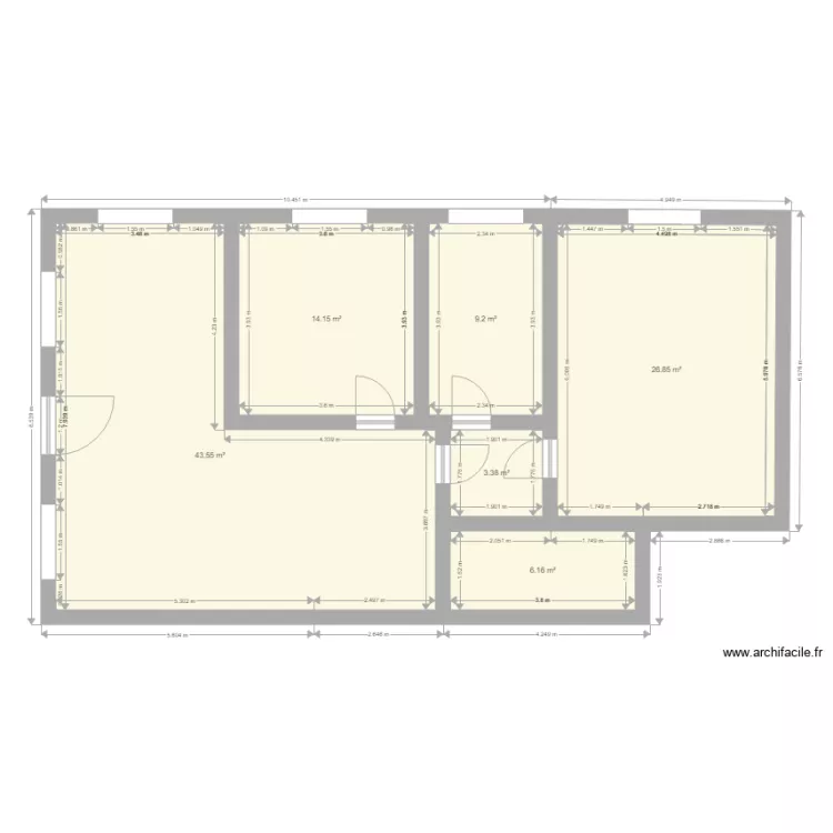 cecilia e andrea m2. Plan de 