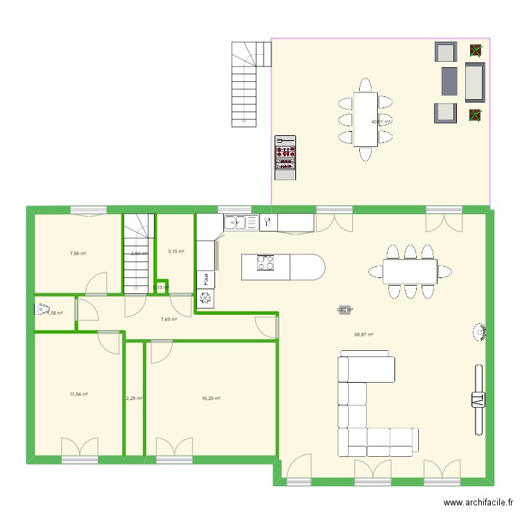 maison 120. Plan de 12 pièces et 162 m2