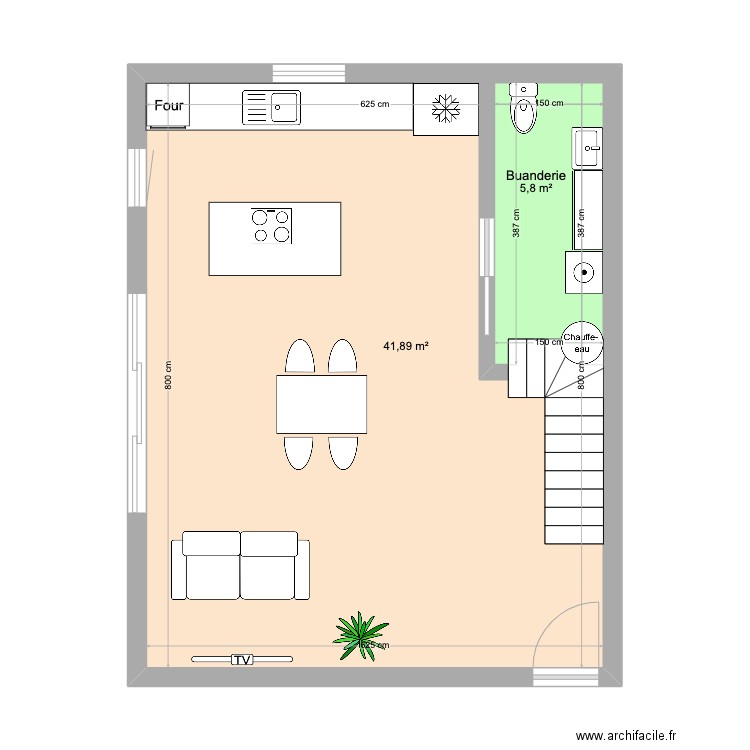 MAISON RDC + ETAGE PLAN 2. Plan de 5 pièces et 96 m2