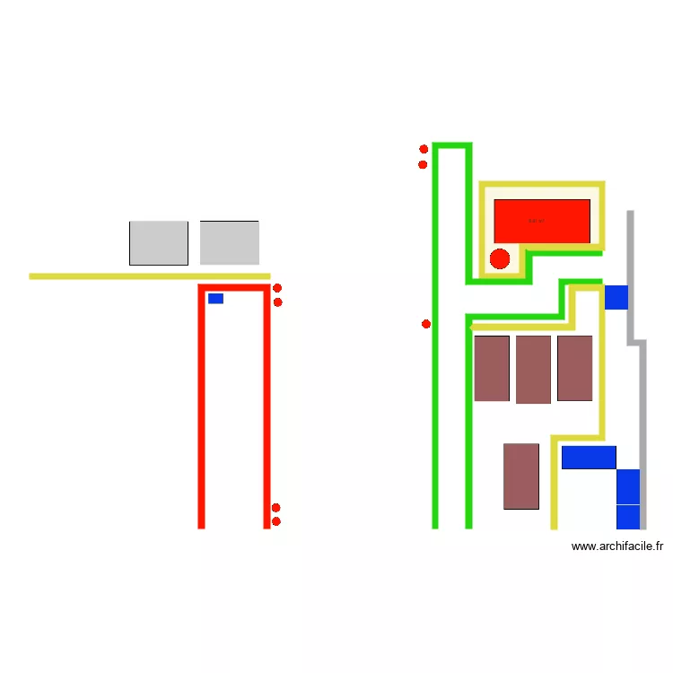 Zone PLF 78 reamenag&eacute;. Plan de 