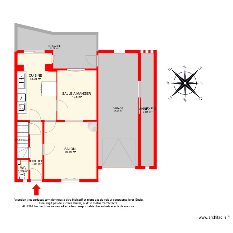 BI 6576 RDC. Plan de 0 pièce et 0 m2