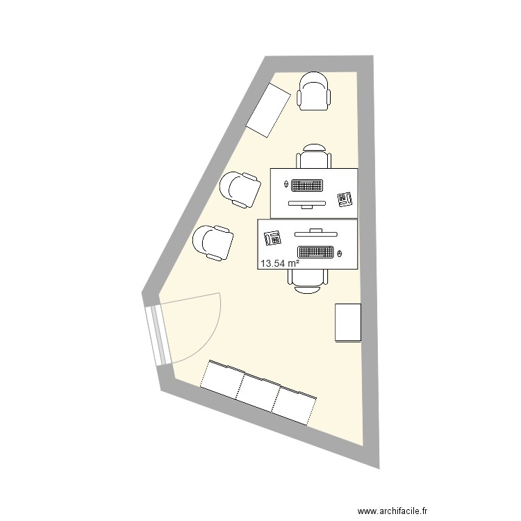 bureau assistantes sociales. Plan de 0 pièce et 0 m2