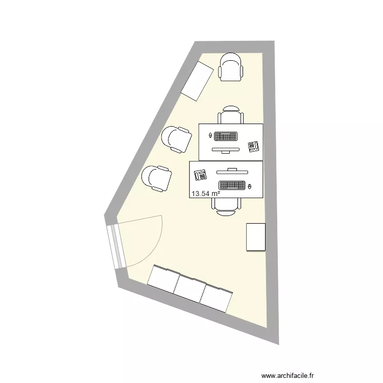 bureau assistantes sociales. Plan de 