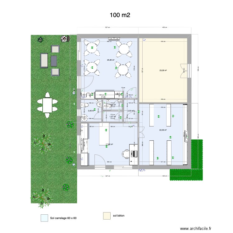 Bat stockage 6. Plan de 9 pièces et 198 m2