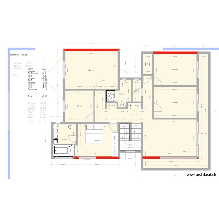  Furcy modif 24/03. Plan de 0 pièce et 0 m2