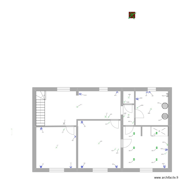 Elodiemaisonetzge. Plan de 7 pièces et 84 m2