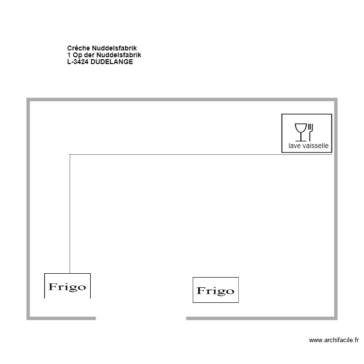 PLAN DUDELANGE CRECHE NUDDELSFABRIK. Plan de 
