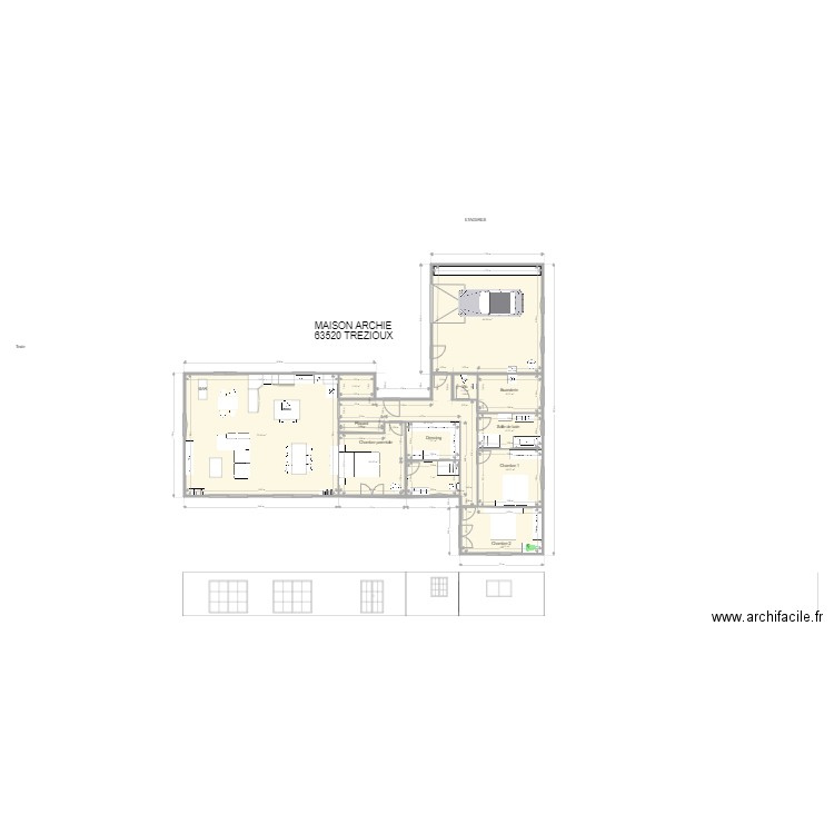 Plan architecte revu 13 sept version 3. Plan de 13 pièces et 218 m2