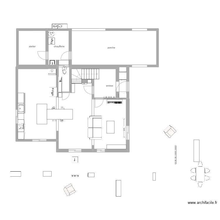 Maison_v21. Plan de 6 pièces et 81 m2
