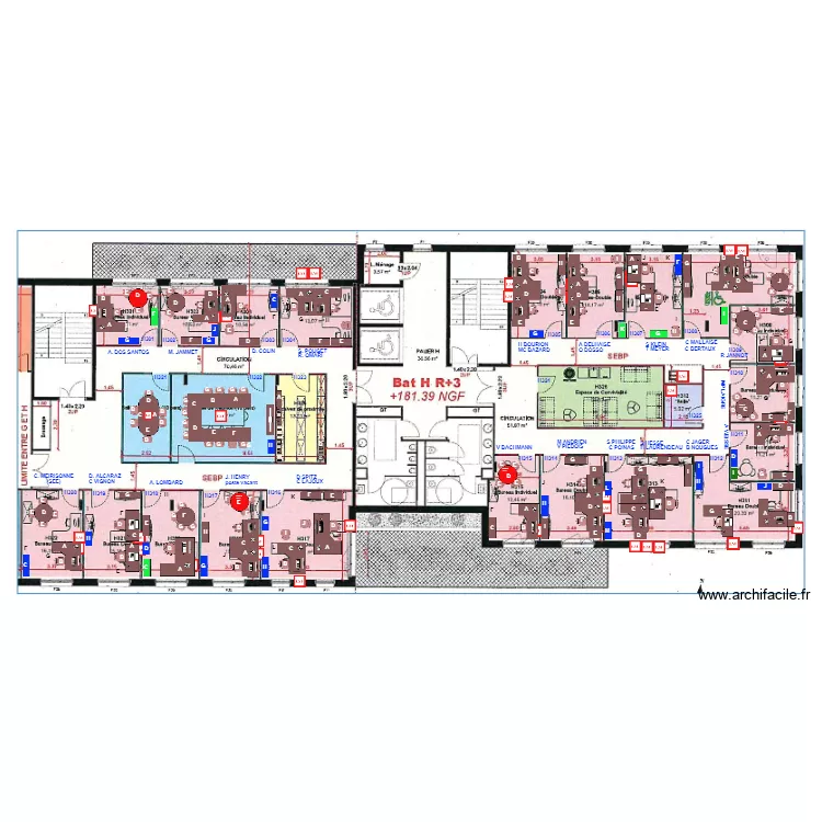 SEBP meubl&eacute;. Plan de 