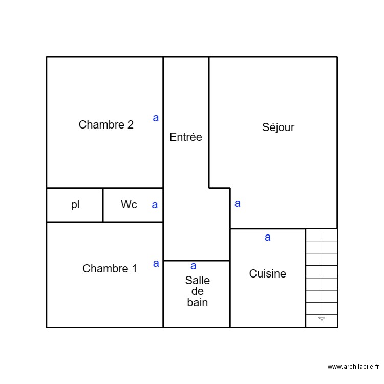 QUIMPER TASTED. Plan de 9 pièces et 36 m2