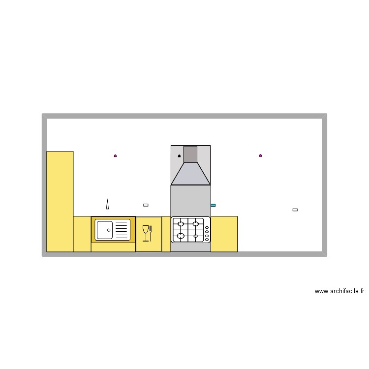 plan cuisine IKEA 3-04. Plan de 1 pièce et 19 m2