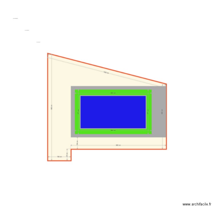 fab zone nage. Plan de 1 pièce et 15 m2