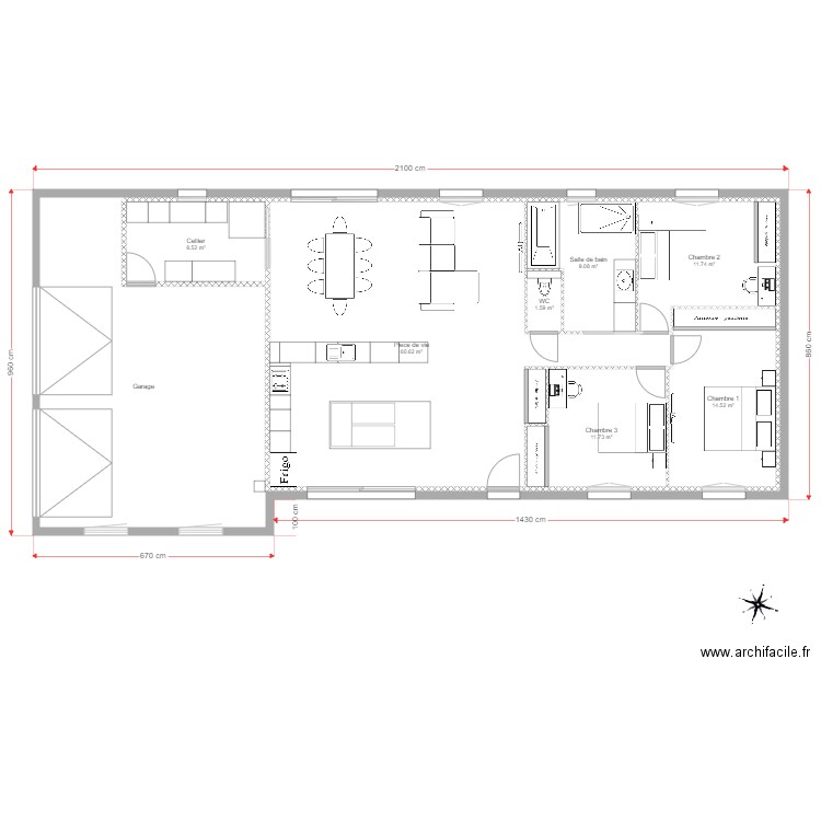 Plan vide. Plan de 0 pièce et 0 m2