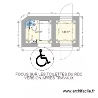 wc mairie de poet laval apr&egrave;s travaux
