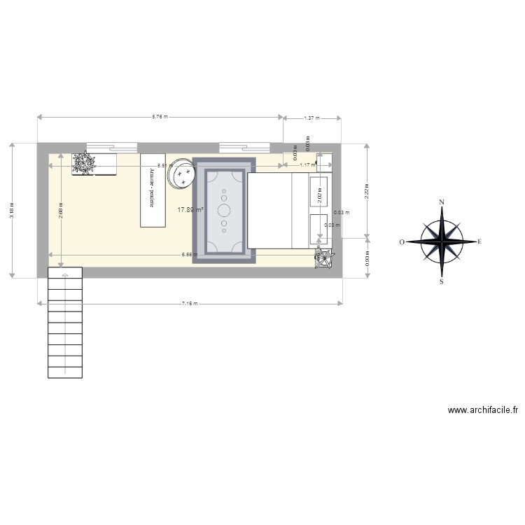 chambre mezzanine T2. Plan de 0 pièce et 0 m2
