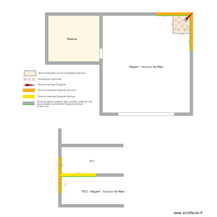tout pour les fetes champignon de pourriture cubique. Plan de 0 pièce et 0 m2