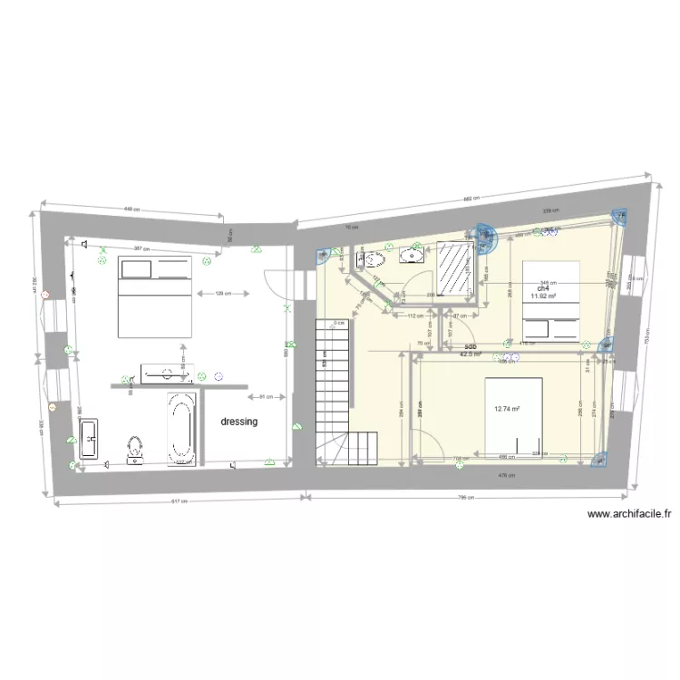 1er etage vielle brioude s d bain 3. Plan de 