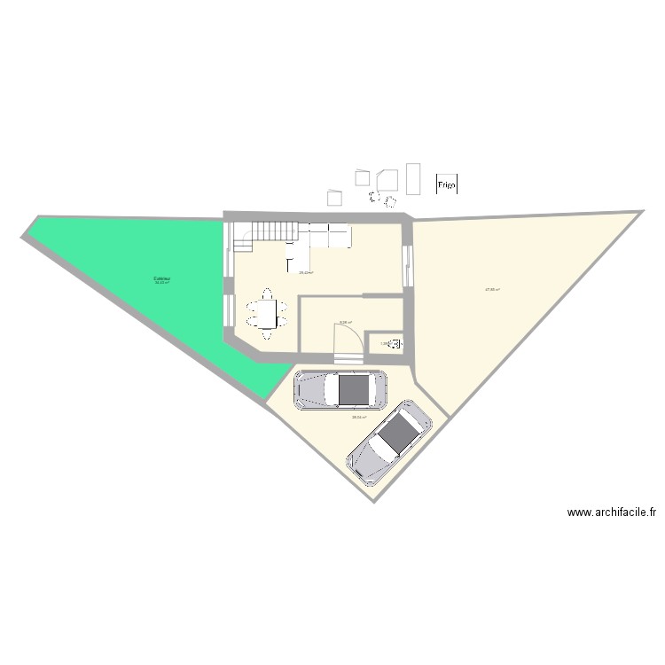 essai 4 gueriniere. Plan de 14 pièces et 300 m2