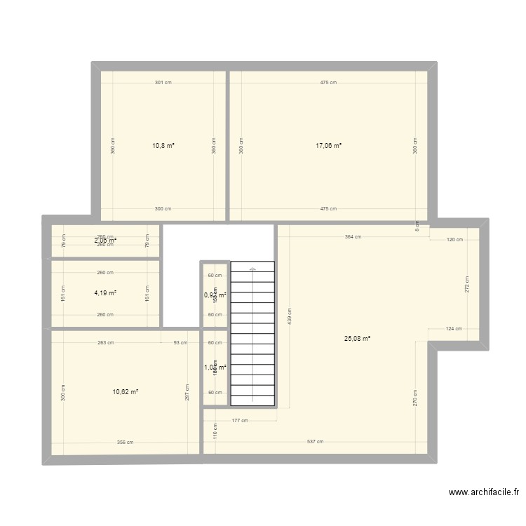 new maison haut 1. Plan de 8 pièces et 72 m2