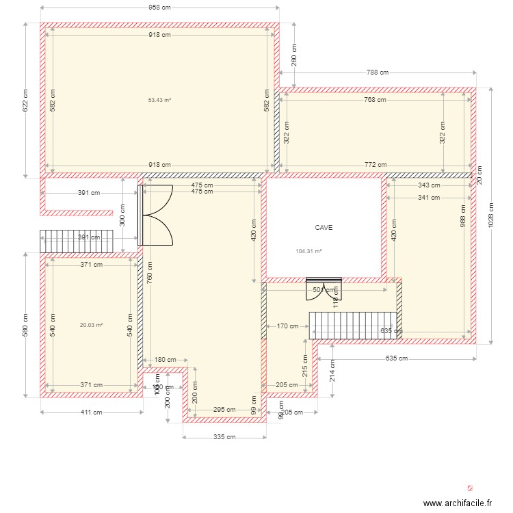 GUEUX SOUS SOL MACONNERIE. Plan de 0 pièce et 0 m2