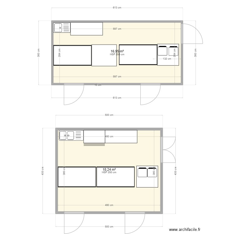 charcuterie 2_2. Plan de 2 pièces et 35 m2